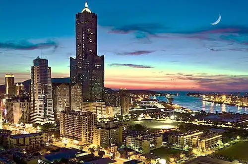 Skyline de Kaohsiung.