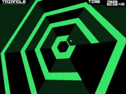 Super Hexagon sur iPad.
