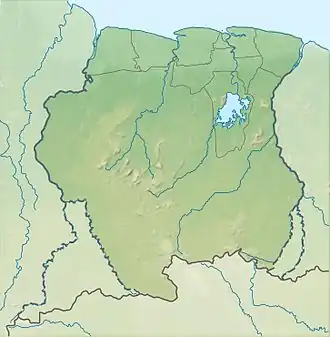 Voir sur la carte topographique du Suriname