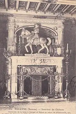 Statue équestre de Jean III d'Estourmel vers 1910.