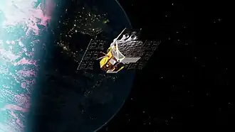 Le satellite artificiel SWIFT en orbite autour de la Terre