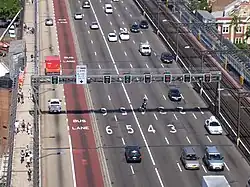 Vue supérieure du tablier.