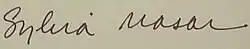 signature de Sylvia Nasar