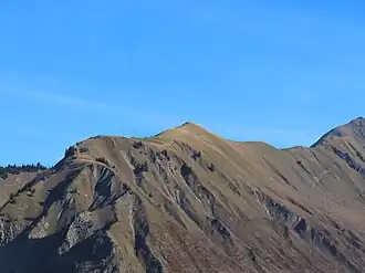 La tête d'Auferrand depuis le roc des Tours au sud-ouest.