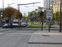 Le tramway T3a à la porte de Versailles.