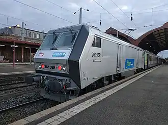 Autre variante pour la BB 26000, avec l'application du logo Fluo Grand Est.