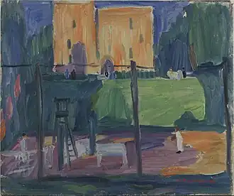 Karl Pärsimägi (1902–1942), Motif Toomemae, 1936. Carton, huile.