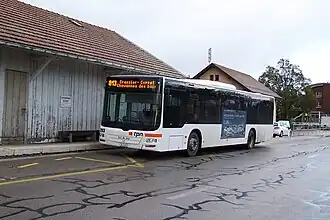 Un MAN Lion's City en ancienne livrée à l'ancienne gare de Crassier.