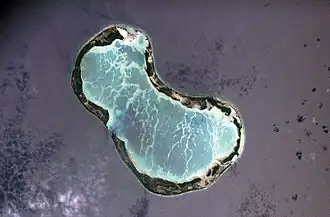 Image satellite de Tabuaeran.