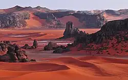 Tin Merzouga au coucher du soleil.