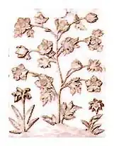 Détails des motifs floraux.