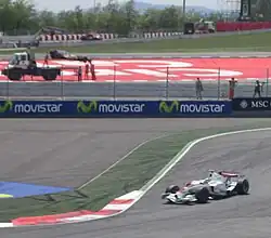 Photo de Takuma Satō au GP d'Espagne 2008, ultime course de l'écurie