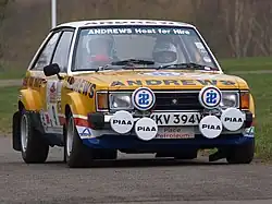 La voiture de Russell Brookes, en 1980 et 1981 pour le ERC.