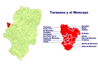 Localisation de Tarazona y el Moncayo