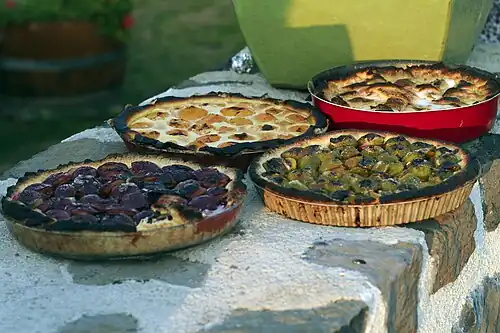 Tartes aux fruits.