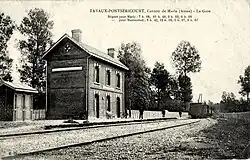 La gare de Tavaux-et-Pontséricourt avant 1914.