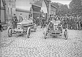 Team Aston Martin au Grand Prix automobile de France 1922.
