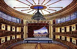 Scène du Théâtre Colón. Peinture de 1890.
