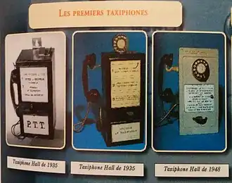 Taxiphone des années 1930 et 1940 en France.
