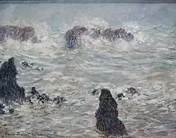 Tempête, côte de Belle-Île, Claude Monet , 1886, musée d'Orsay.