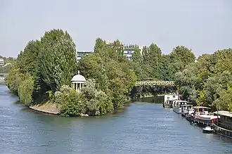 Vue de l'île de la Jatte près de Neuilly-sur-Seine (scène du dîner au restaurant).