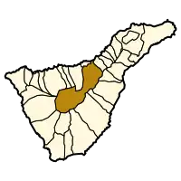 Localisation de La Orotavadans l'île de Tenerife.