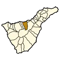 Localisation de Los Realejosdans l'île de Tenerife.