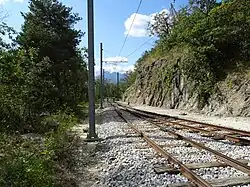 Aiguillage précédant le heurtoir et permettant la manœuvre des locomotives.