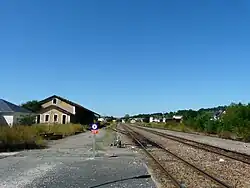 Les voies en direction de Périgueux.