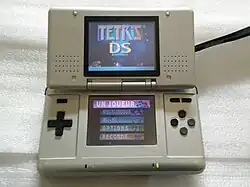 Nintendo DS exécutant le jeu Tetris DS