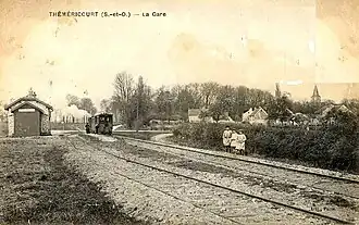 La gare au tout début du XXe&nbsp;siècle...