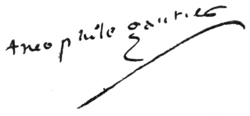 signature de Théophile Gautier