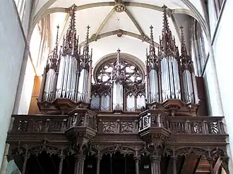 Orgue et tribune de la collégiale Saint-Thiébaut de Thann.
