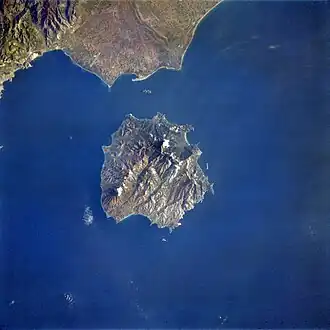 Image satellite de Thasos.