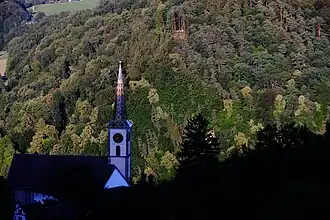 Photographie couleur d'une église