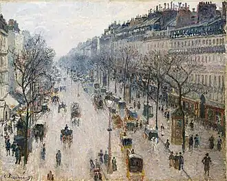 Le Boulevard de Montmartre, matin d'hiver,Camille Pissarro, 1897,Metropolitan Museum of Art, New York.