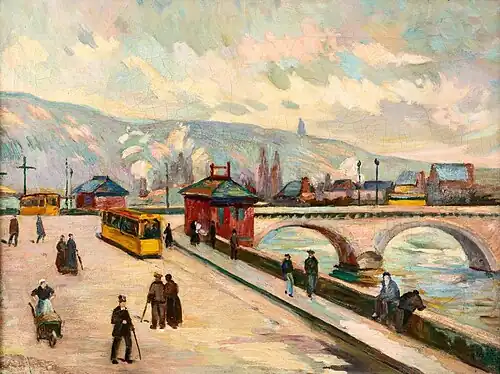 Le Pont de Corneille à Rouen, vers 1898.Collection privée, Vente 2021.