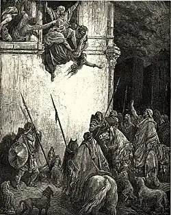 La mort de Jézabel, gravure de Gustave Doré (1866).
