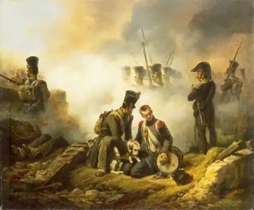 Le chien du régiment blessé par Horace Vernet.