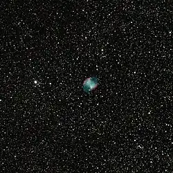 M27 par un petit télescope amateur.