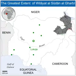 En noir, expansion maximale de Boko Haram au Nigeria