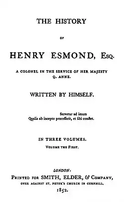 Image illustrative de l’article L'Histoire de Henry Esmond