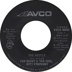 Description de l'image The Hustle by Van McCoy & the Soul City Symphony Canadian vinyl.jpg.