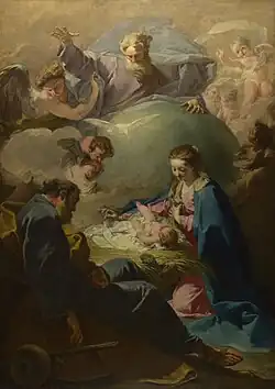 Giambattista Pittoni, Nativité avec Dieu le Père et le Saint-Esprit&nbsp;(it), 1740.