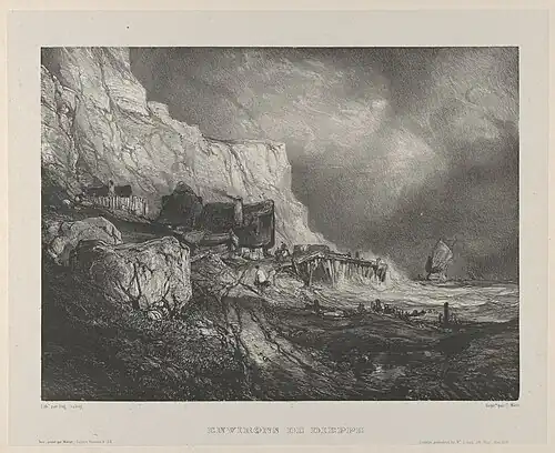 Environs de Dieppe (1833), d'après Eugène Isabey.