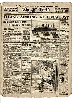 Le World du 15 avril 1912.