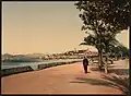 Vue du Suquet depuis La Croisette, photochrome, même époque.