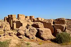 Ruines du palais nord sur le site de Babylone.