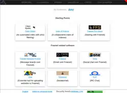 Description de l'image The welcome page of Freenet Hyphanet.png.