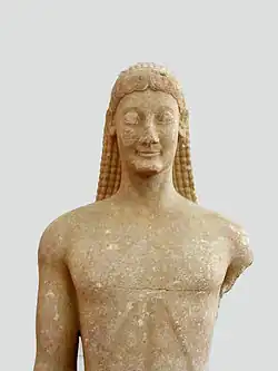 Kouros archaïque. Ptoion, milieu du VIe&nbsp;siècle&nbsp;av. J.-C..